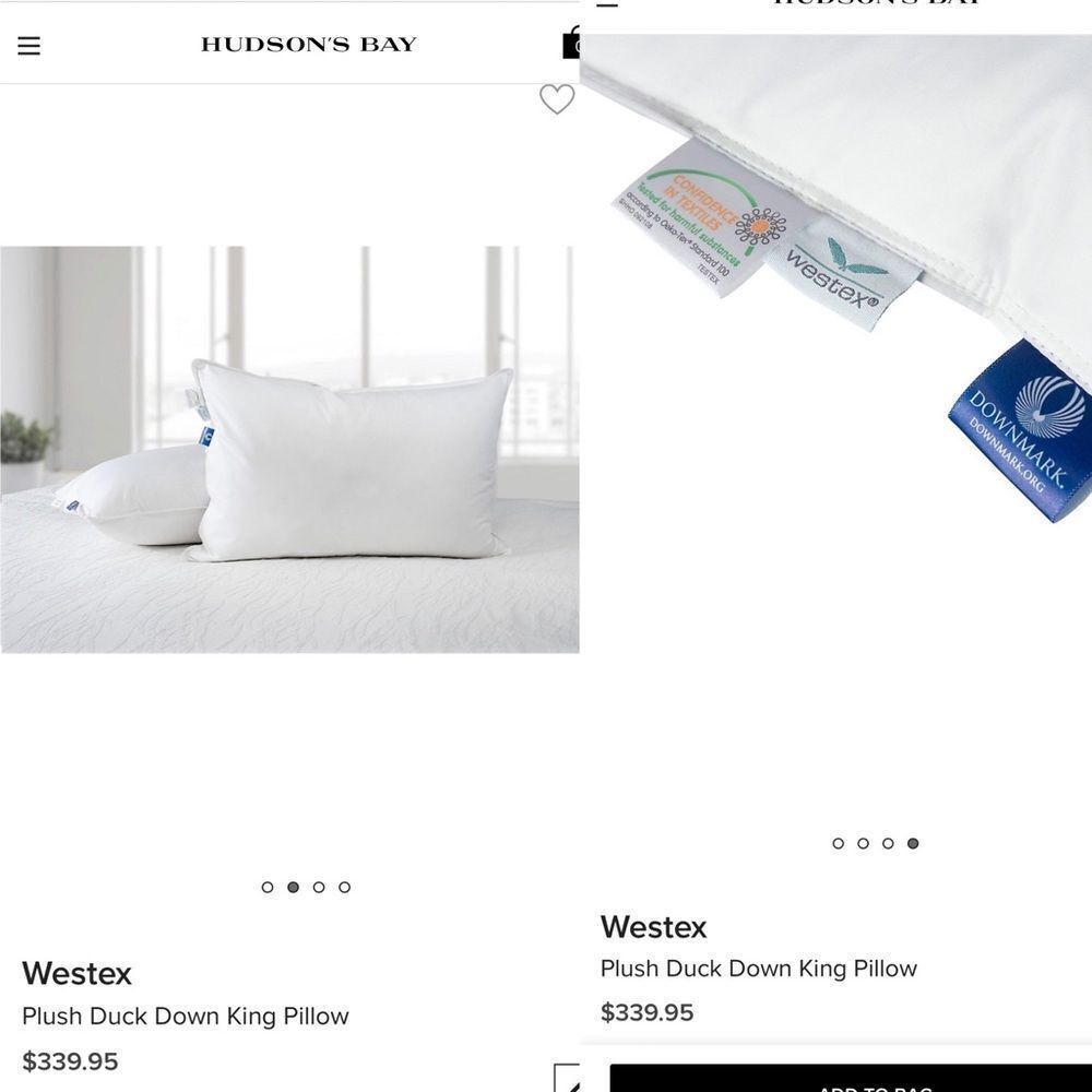 Westex
Plush Duck Down King Pillow